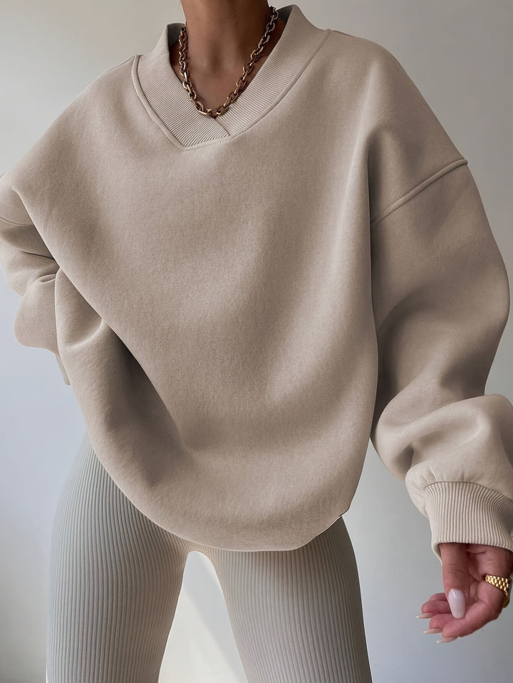 Emma | Lässiges Pullover-Sweatshirt mit überschnittenen Schultern