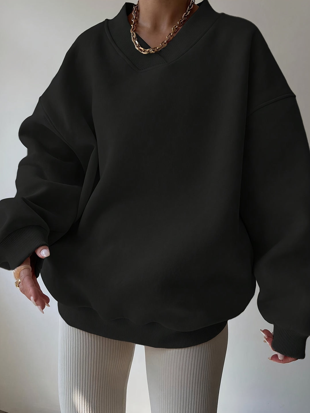 Emma | Lässiges Pullover-Sweatshirt mit überschnittenen Schultern