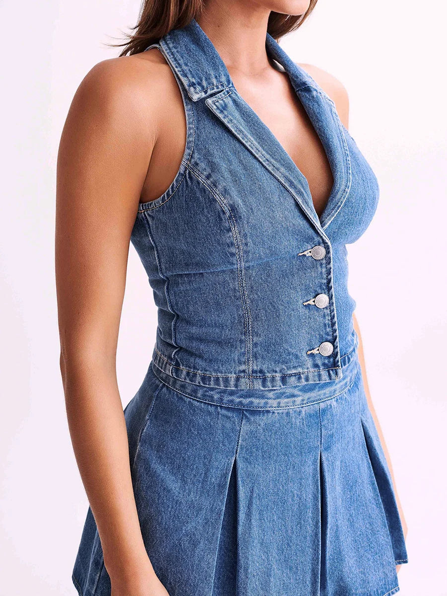 Lola™ | Trendige Denim-Top