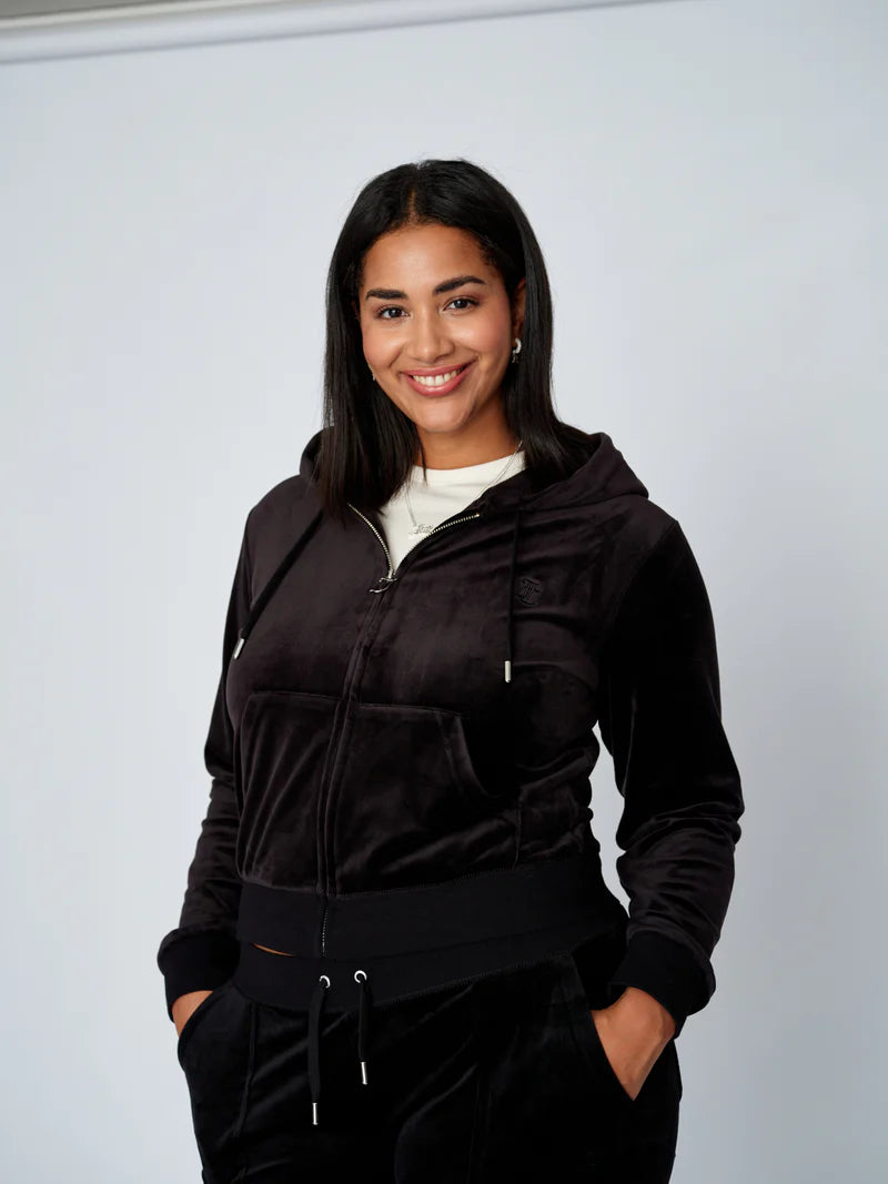 Jasmine | Klassischer Velours-Zip-Hoodie