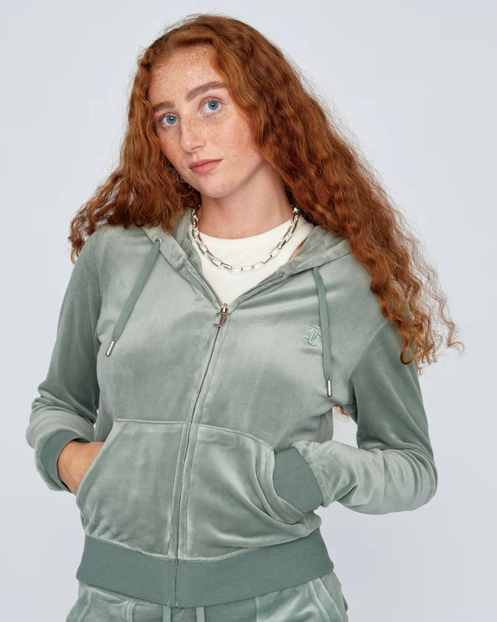 Jasmine | Klassischer Velours-Zip-Hoodie