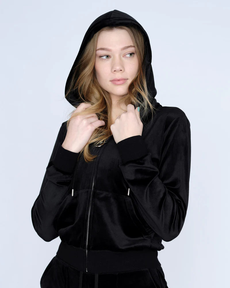 Jasmine | Klassischer Velours-Zip-Hoodie