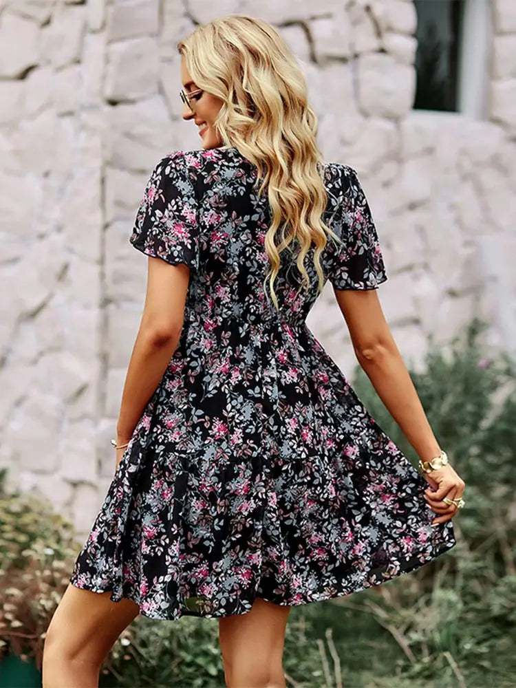 CLARISSA - SOMMER FLORAL CHIC KLEID