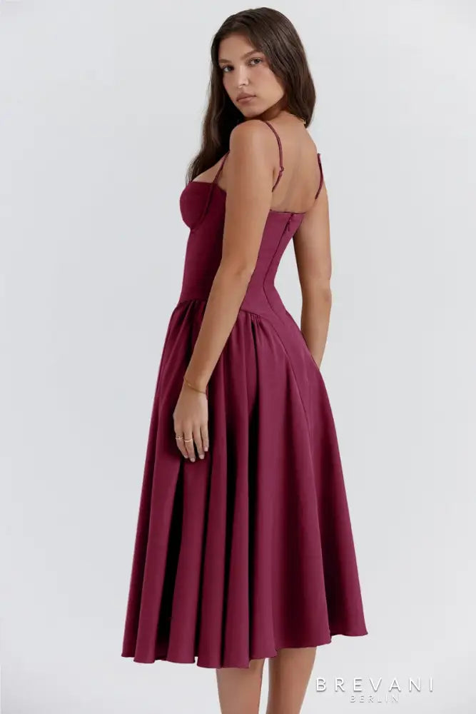 RUBY - SLEEVELESS CORSET MIDI DRESS SALE