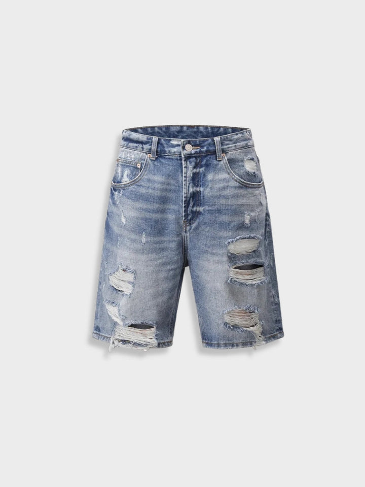 Zerrissene Denim-Shorts