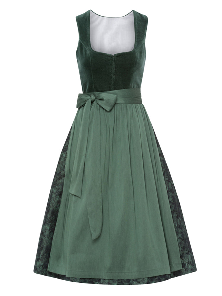 Schlichtes, elegantes Midi-Dirndl mit Biesensaum