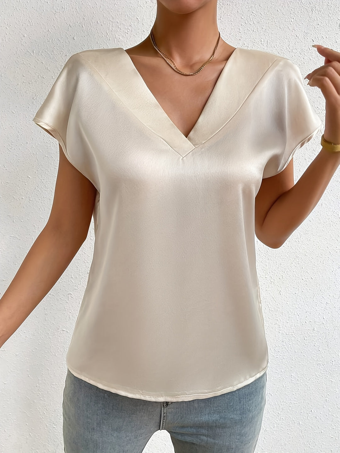 Hanna | Elegante Bluse mit V-Ausschnitt und lockerer Passform